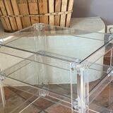 Coffee table Roche Bobois, 1970, plexiglass and glass