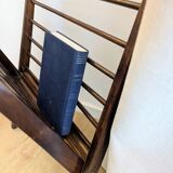 Vintage wooden magazine rack with Scandinavian design