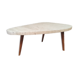 Travertine coffee table