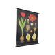 Grande carte scolaire vintage Fleurs de tulipes Jung Koch Quentell 117 cm
