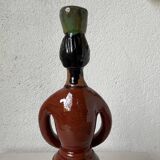 Ceramic candle holder for women, 1920/1930, Soufflenheim