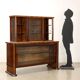 Vintage display cabinet from the 1920s-30s in walnut, Italy.