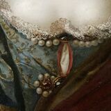 Oil on copper, female portrait, late 17th century.