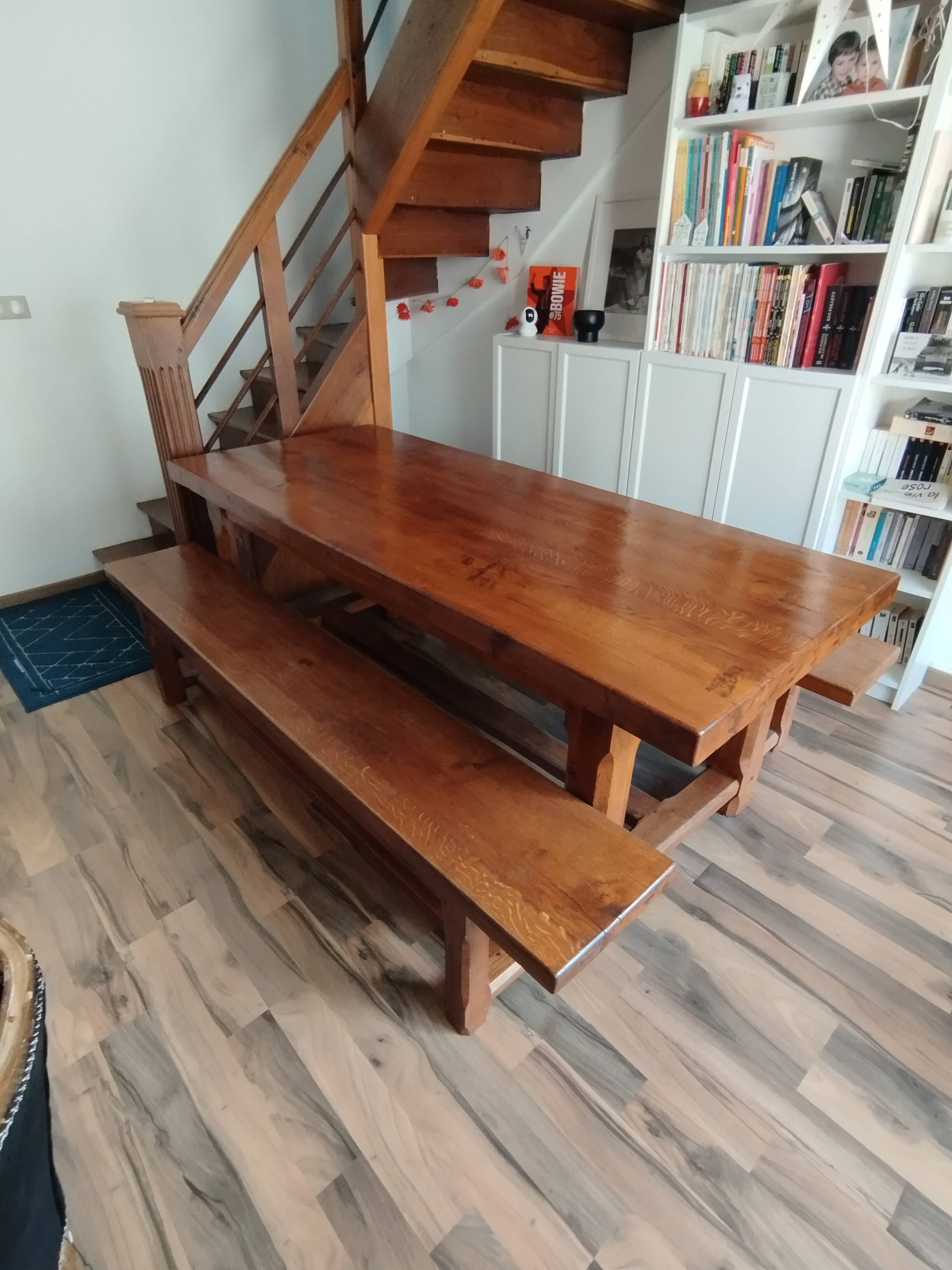Solid oak farm table