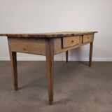 Rustic farmhouse table with drawers