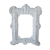Small old frame in repelled brass patinated white