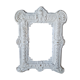 Small old frame in repelled brass patinated white