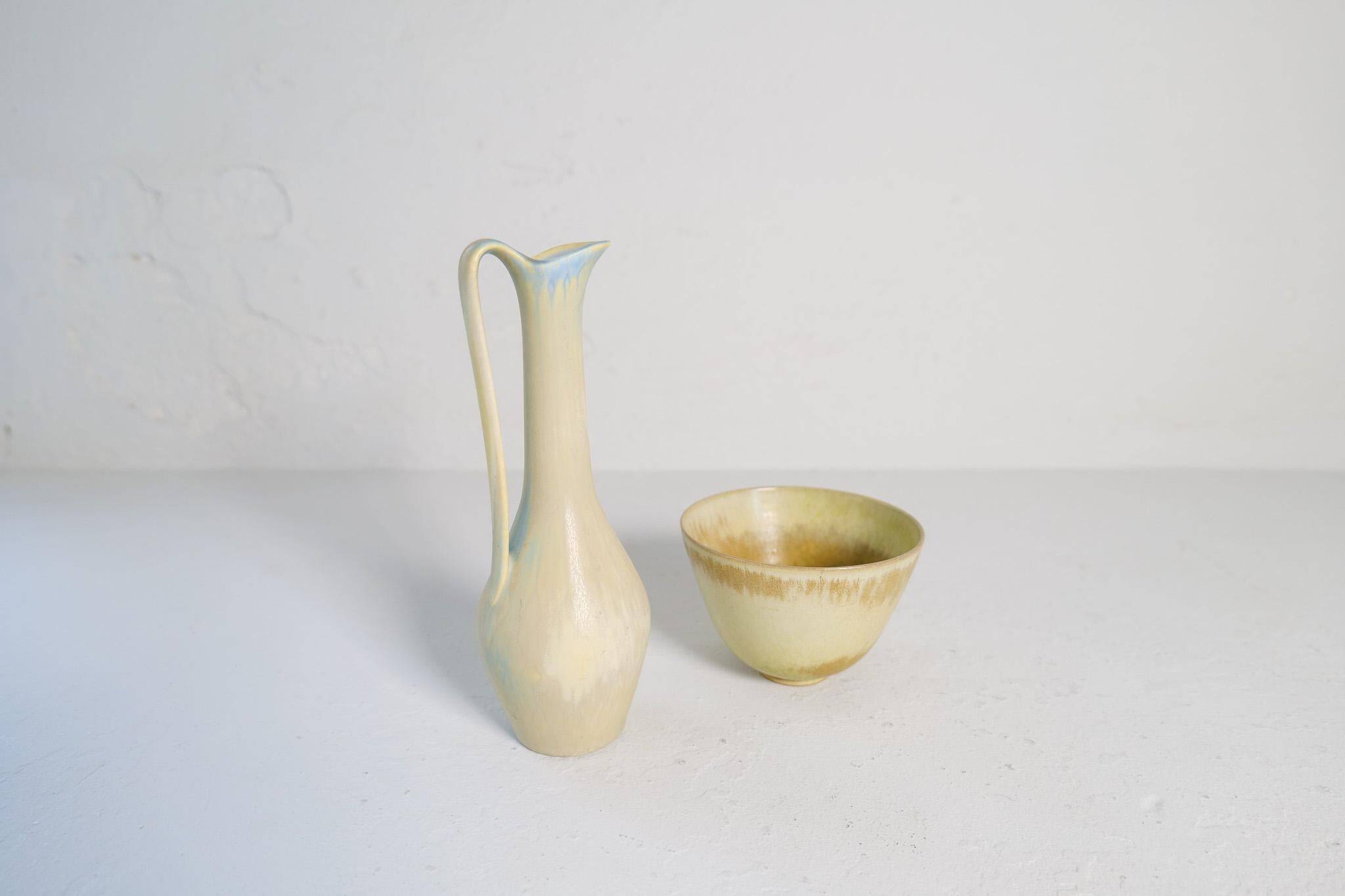 Collection of 2 ceramic vessels by Gunnar Nylund Rörstrand Sweden, 1950s