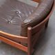 Fauteuil en teck et cuir