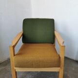 Scandinavian light wood armchair
