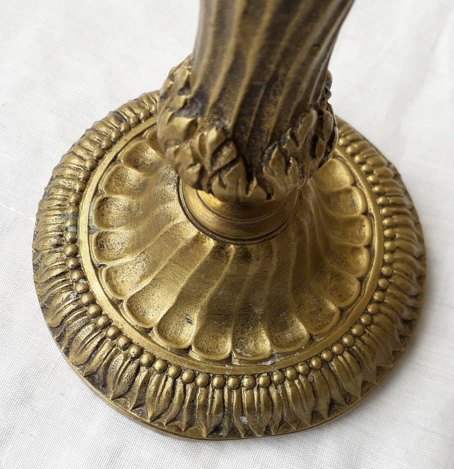 Pair of bronze candlesticks