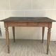 Old farmhouse table desk 1 drawer solid wood patinated black top