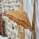 Hanging lamp flower braided wicker 70s
