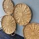 Lot de 4 plateaux rotin
