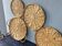 Lot de 4 plateaux rotin