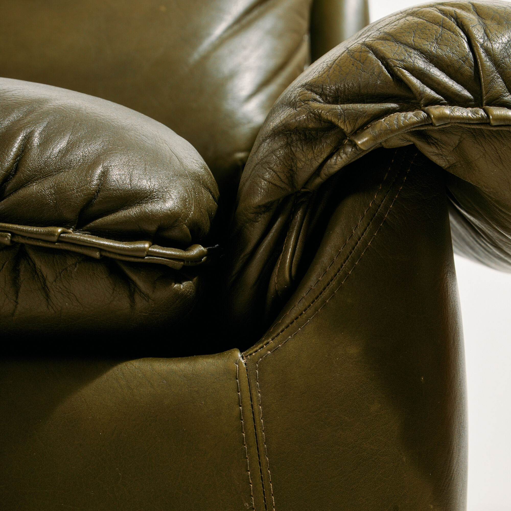 Leather sofa set, 3-piece set