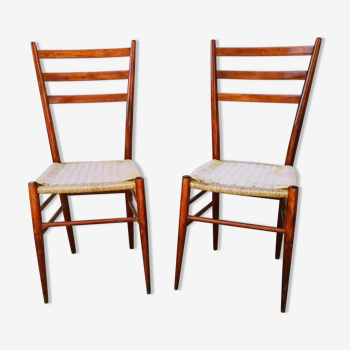Paire de chaises vintage italiennes