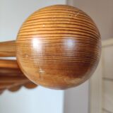 1970s solid pine coat rack