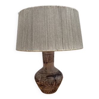 Ceramic table lamp by Jacques Blin, circa 1950.