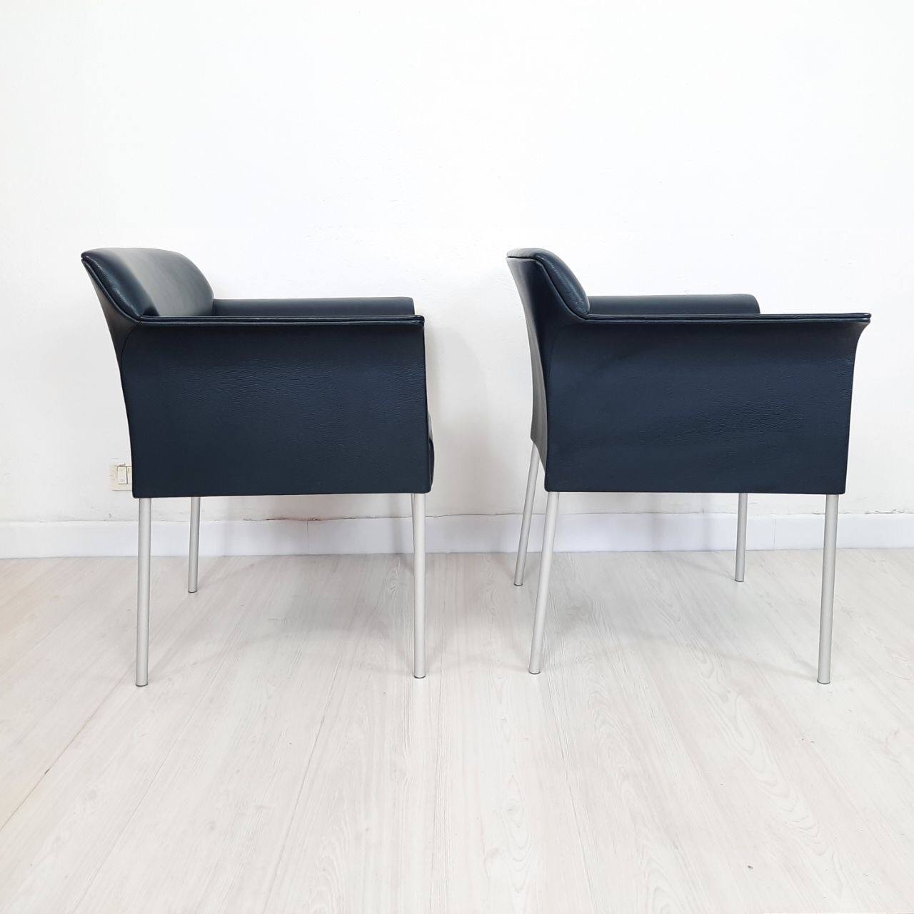 Quatre fauteuils de Matteo Grassi cuir années 1990/2000