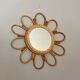 Mirror sun in rattan arched 48cm 1960