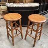 Pair of mid-20th century bar stools