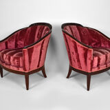 Art Deco Salon by Paul Follot in pink velvet, circa 1920