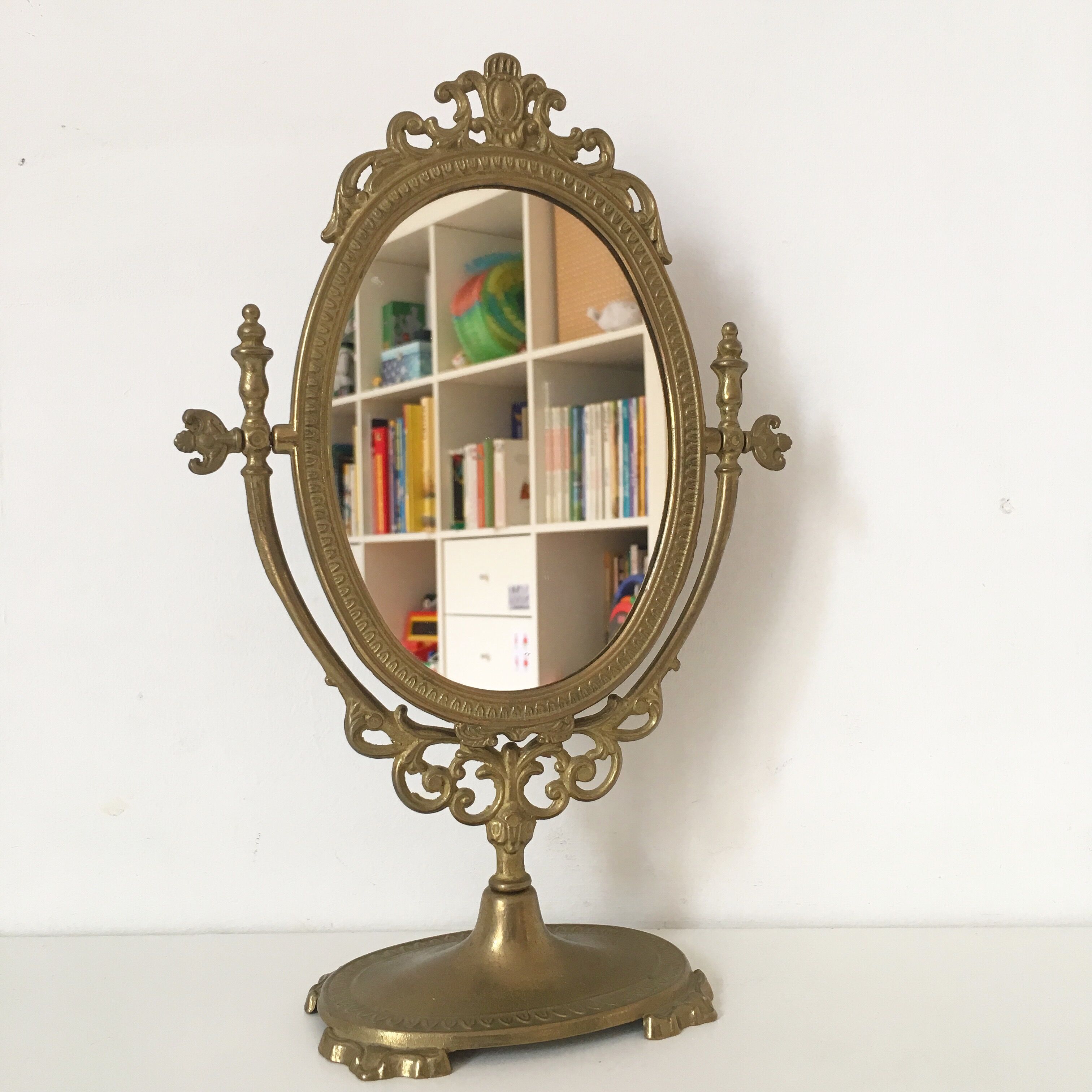 Miroir sur pied psyché ancien 27x19cm