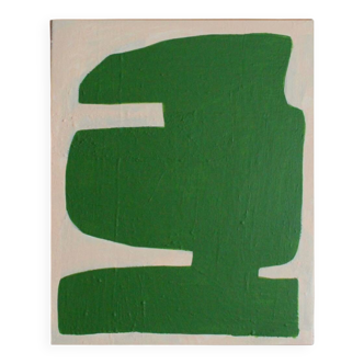 Green abstract on canvas