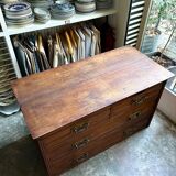 Commode anglaise Hobbs & Co 4 tiroirs en bois foncé