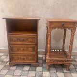 2 tables de chevet en bois