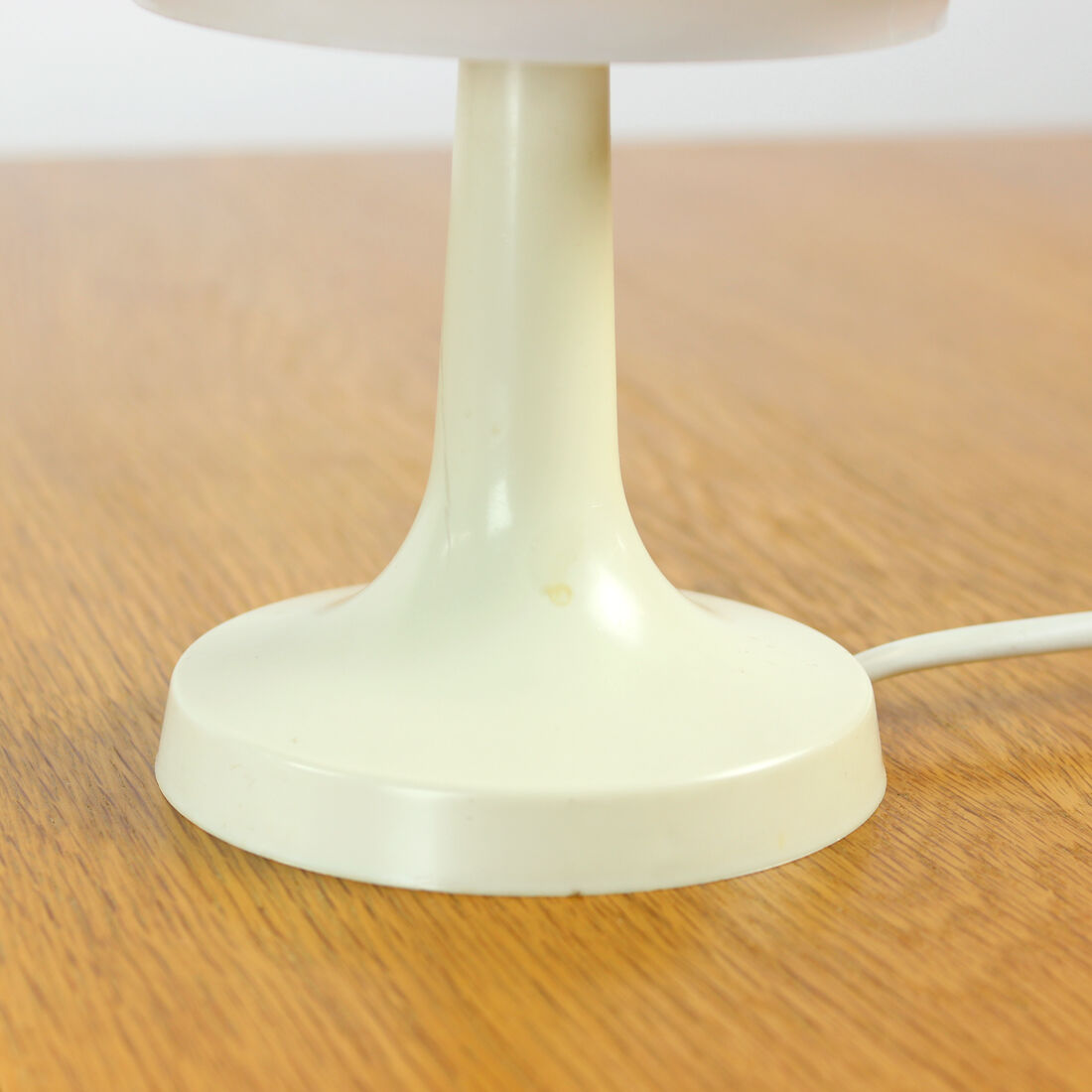 Set of 2 white opaline glass table lamps, Opp Jihlava, Czechoslovakia 1960s