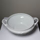 White fine porcelain soup tureen/vegetable dish from Limoges attributed to Barnardaud, vintage.