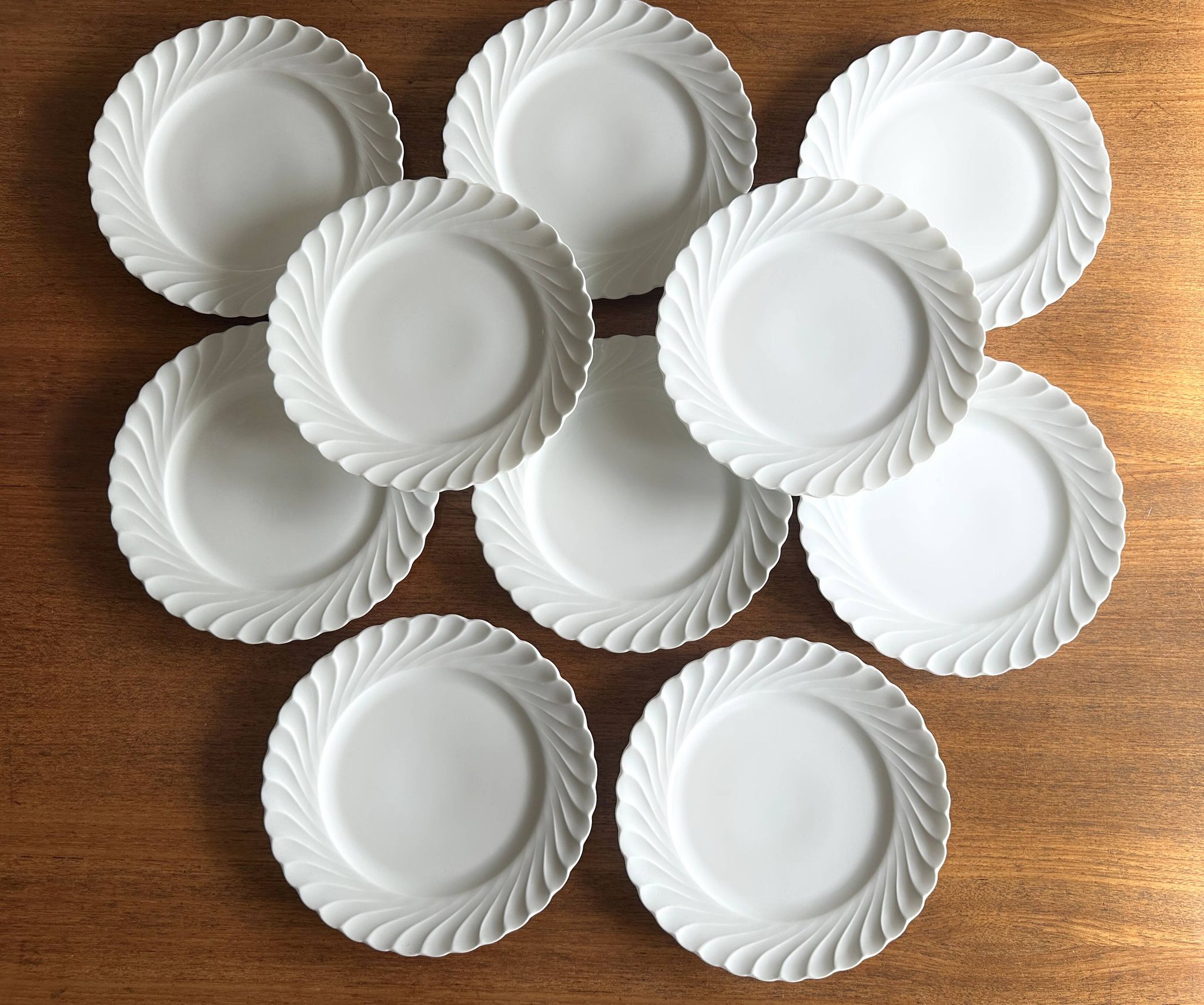 10 dessert plates in Limoges porcelain Haviland model Torse