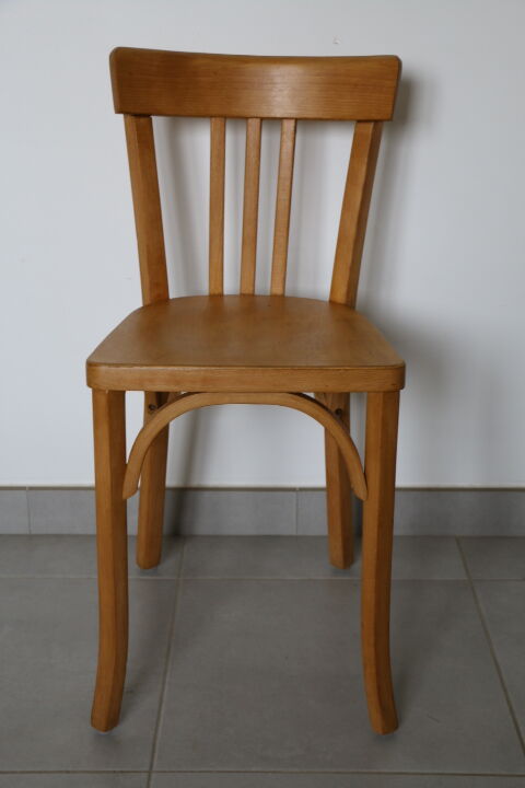 Série 8 chaises Baumann hêtre clair 1950