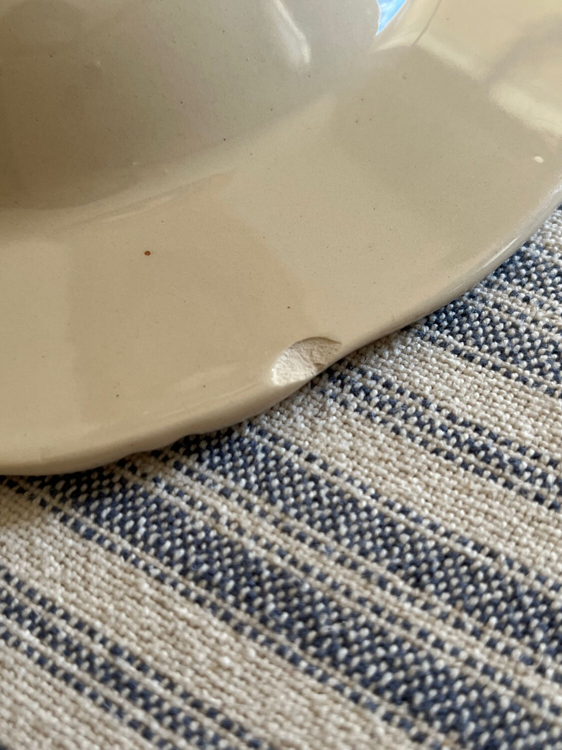 Series of 9 hollow earthenware plates Moulin des Loups