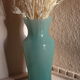 Vase en opaline bleue turquoise