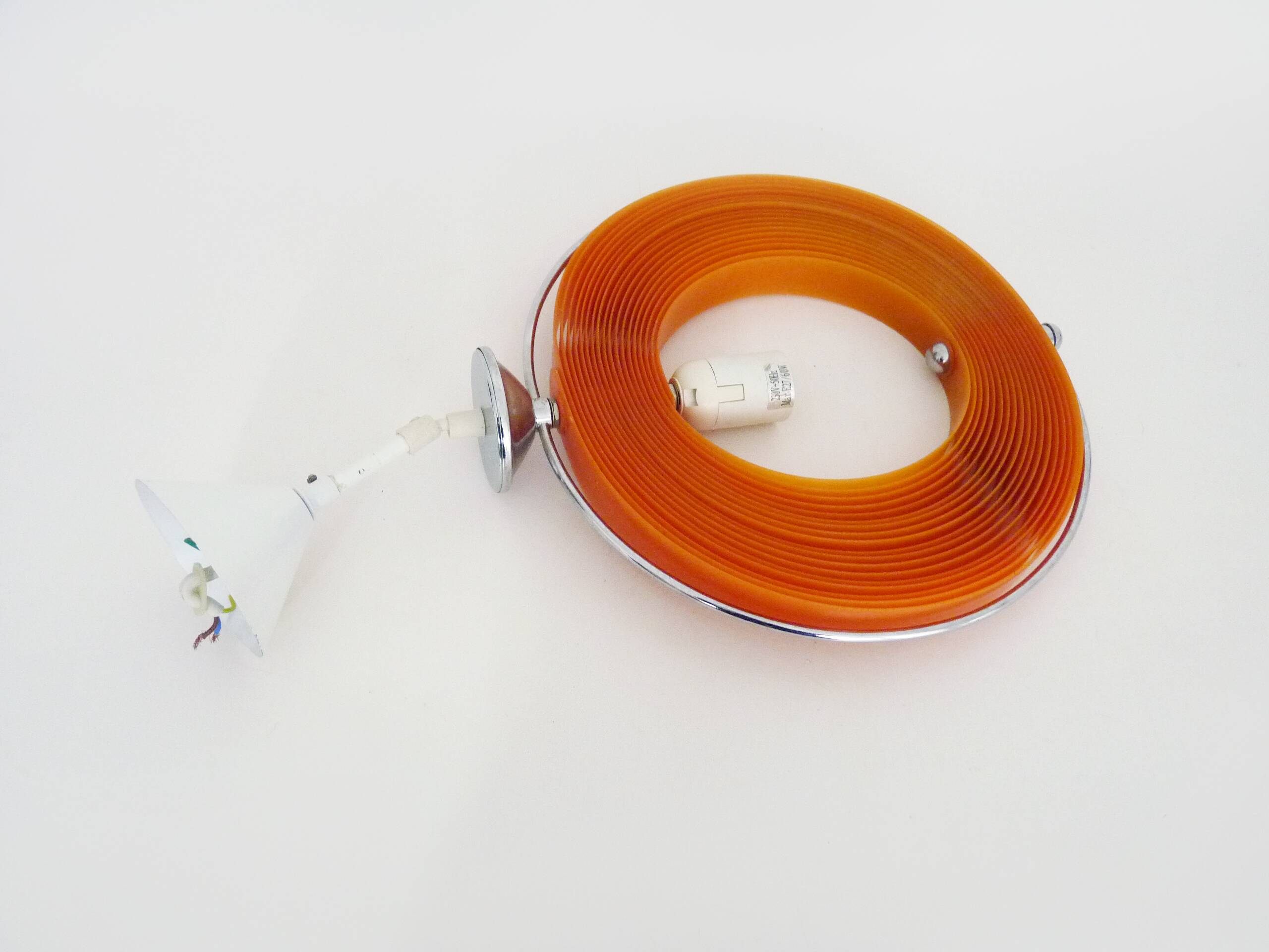 Vintage Christian Koban “Moon” orange pendant light, 80s