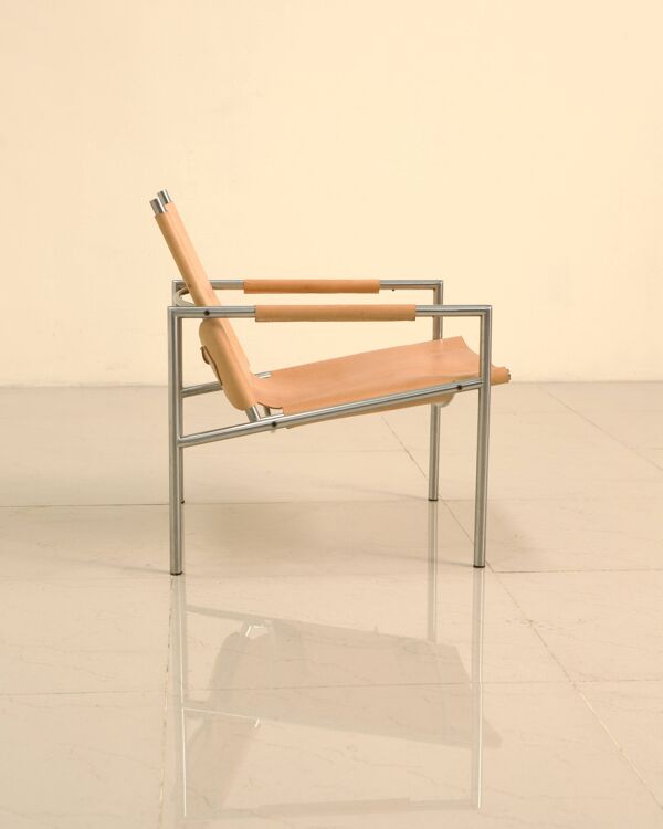 Paire de fauteuils ''SZ02'' cuir beige naturel par Martin Visser pour Spectru