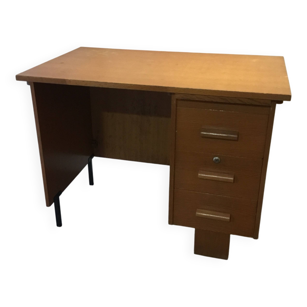 Bureau en bois et métal de style moderniste, années 60