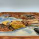 DISH IN BARBOTINE SCENE OF FISHERMAN 1960 FORT RELIEF RENE DELARUE DEVRES