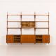 Hansen and Guldborg 3 bay teak wall unit, Denmark 1960s