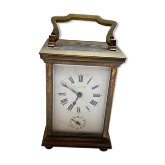 Ancienne pendule d'officier Marcks&Co Ltd squelette antic Clock horlogerie XIX