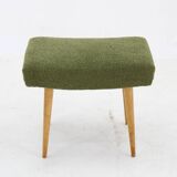 1960s Pair of Beech Stools in Boucle , Czechoslovakia