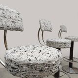 Vintage Italian design bar stools Bouclé Pedrali 1970