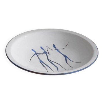 Hans Wagner Grande coupe décorative en céramique années 1950