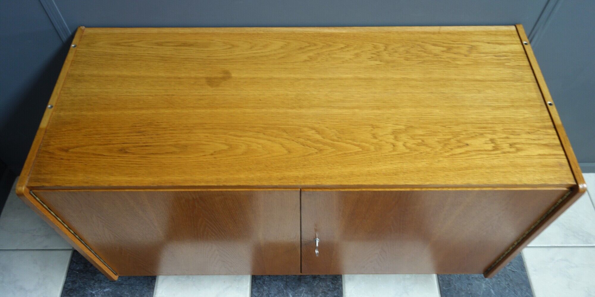 Jiroutek sideboard in wood model U450 2 doors 1960s