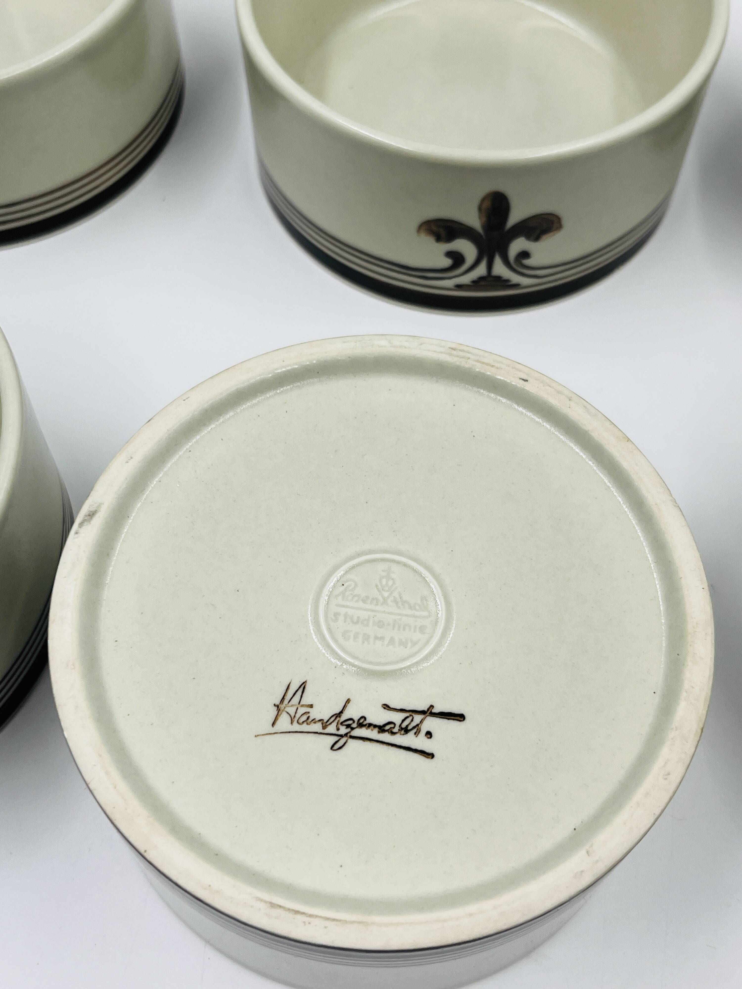 6 Ramequins Rosenthal studio-line "Siena" par Richard Scharrer 1970
