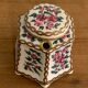20th century polychrome porcelain inkwell floral decoration