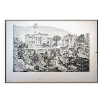 Imprimée en 1890, Notre-Dame de Laghet, Alpes-Maritimes.